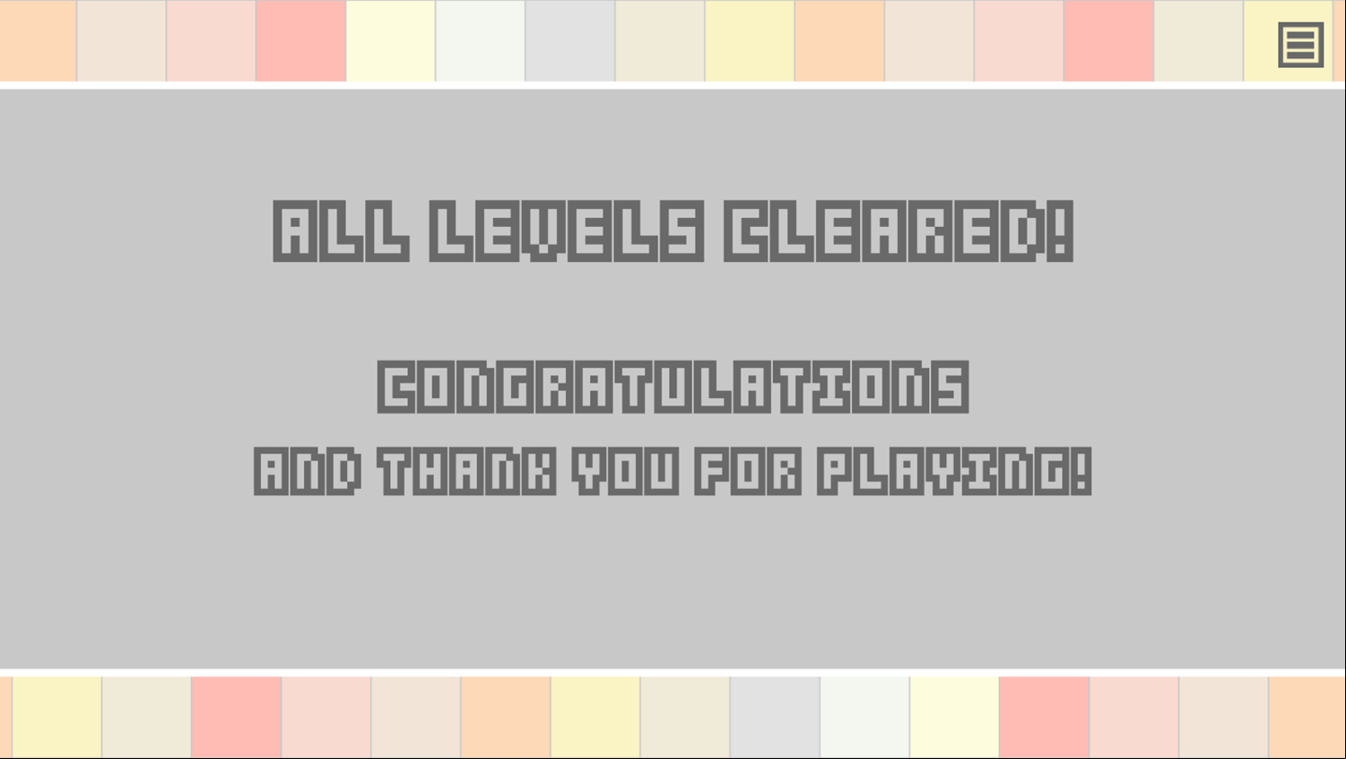1 Square Game All Levels Clear Screenshot.