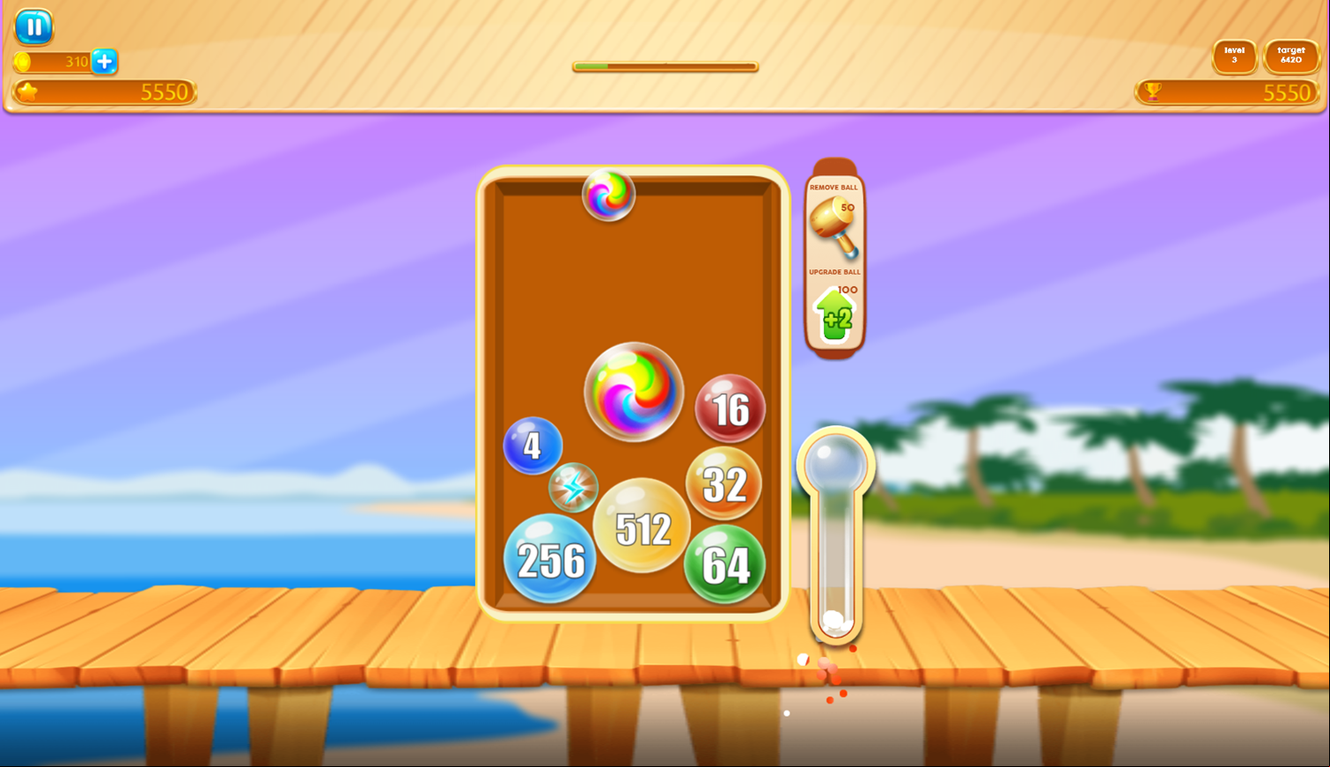 2048 Balls Game Progress Screenshot.
