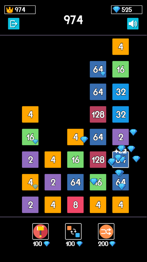 2048 Block Blast Puzzle Game Play Screenshot.