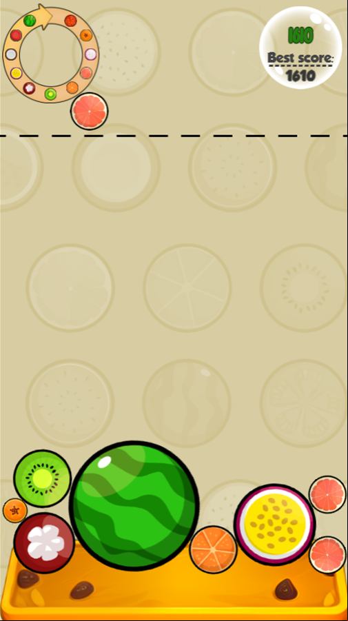 2048 Watermelon Gameplay Screenshot.