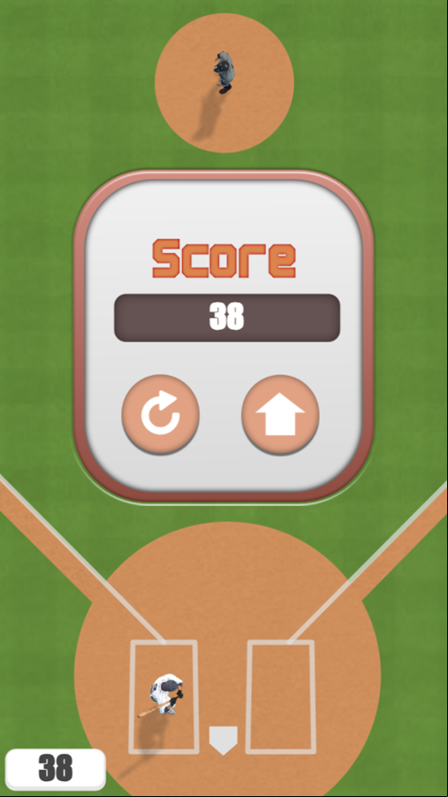 3D Baseball Super Game Score Screenshot.