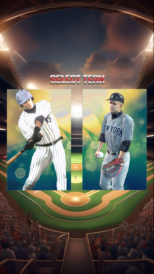 3D Baseball Super Game Select Team Screenshot.
