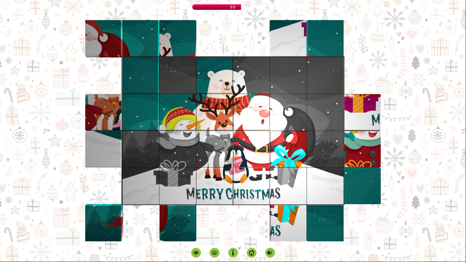 3D Christmas Block Game Play Screenshot.