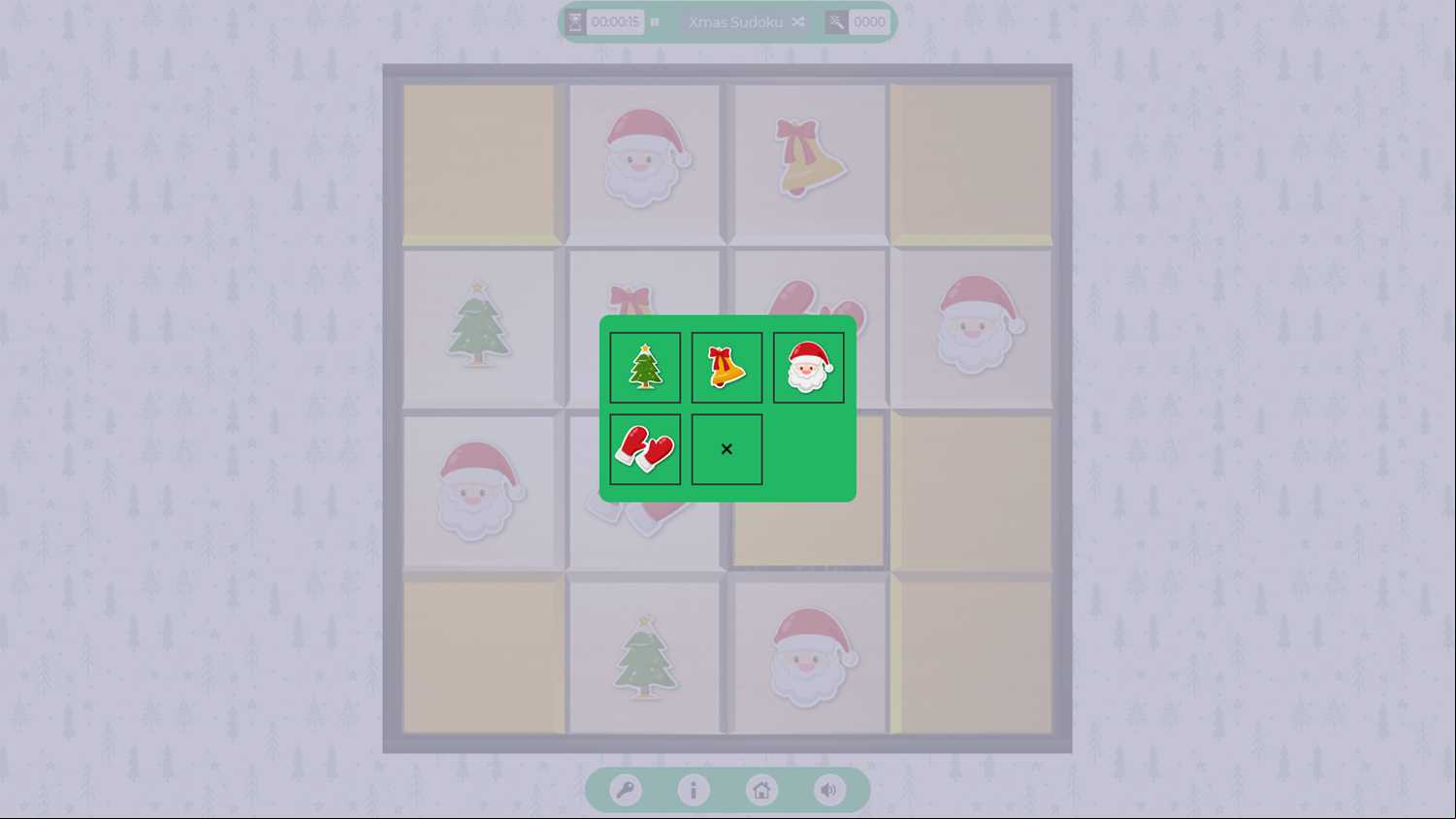 3D Christmas Sudoku Game Choose Icon Screenshot.