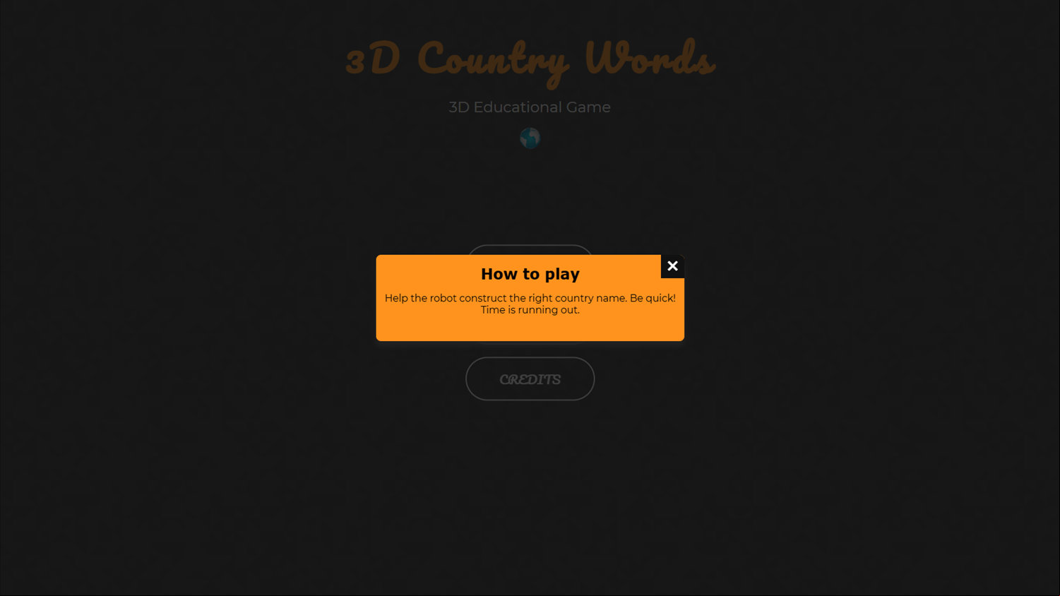 3D Country Words Game How To Play Screenshot.
