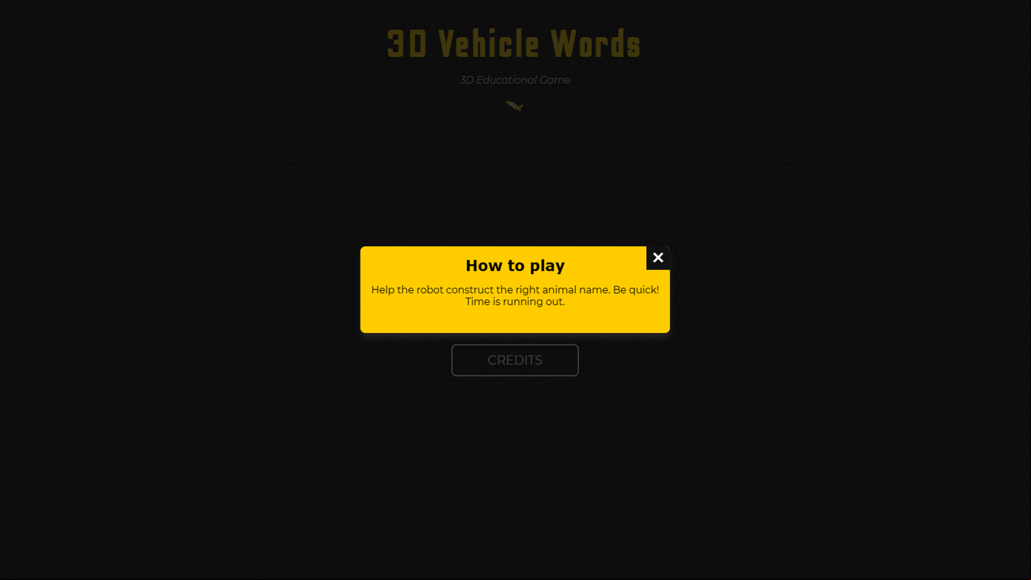 3D Vehicle Words Game How To Play Screenshot.