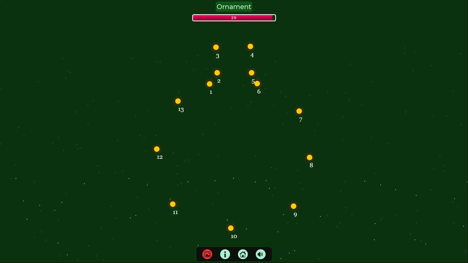 3D Xmas Connector Game Level Start Screenshot.