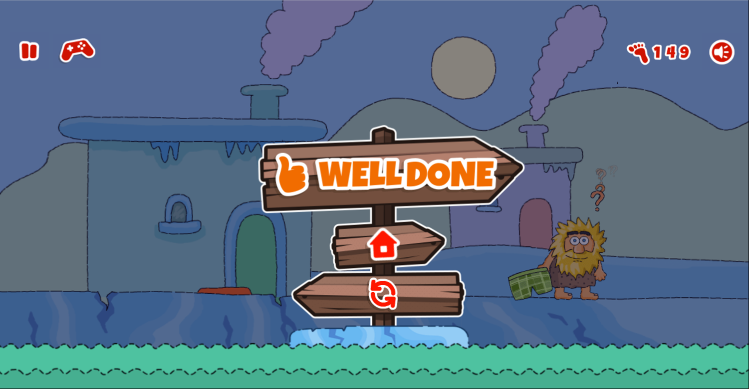 Adam and Eve Sleepwalker Game Over Screenshot.