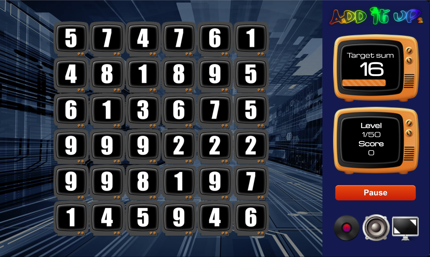 Add It Up 2 Game Screenshot.