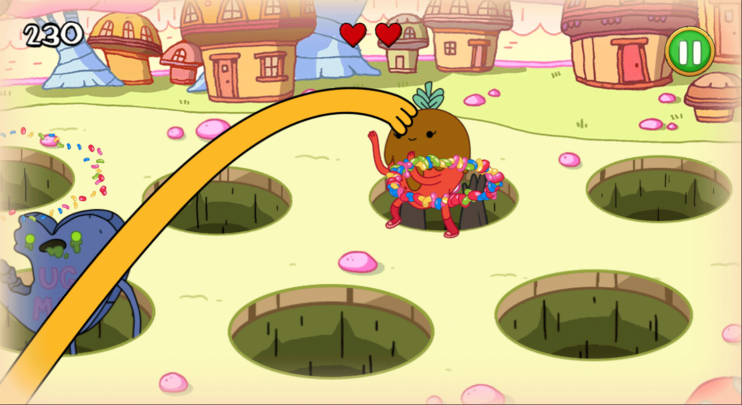 Adventure Time Elemental Game Candy Smash Gameplay Screenshot.