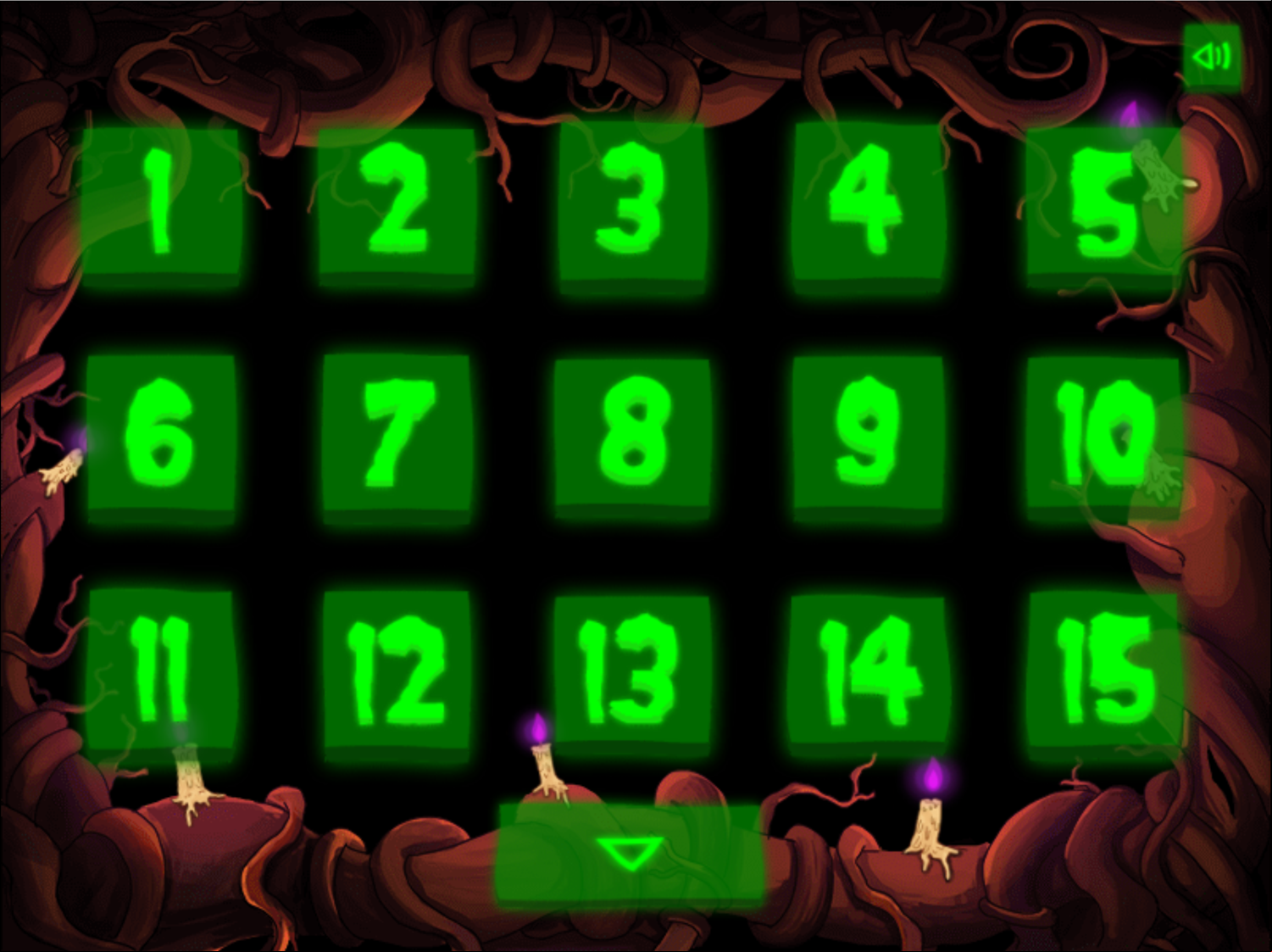 Adventure Time Rumble in the Nightosphere Level Select Screen Screenshot.