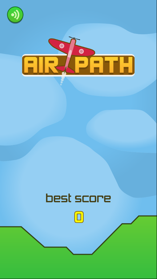 Air Path Game Welcome Screen Screenshot.