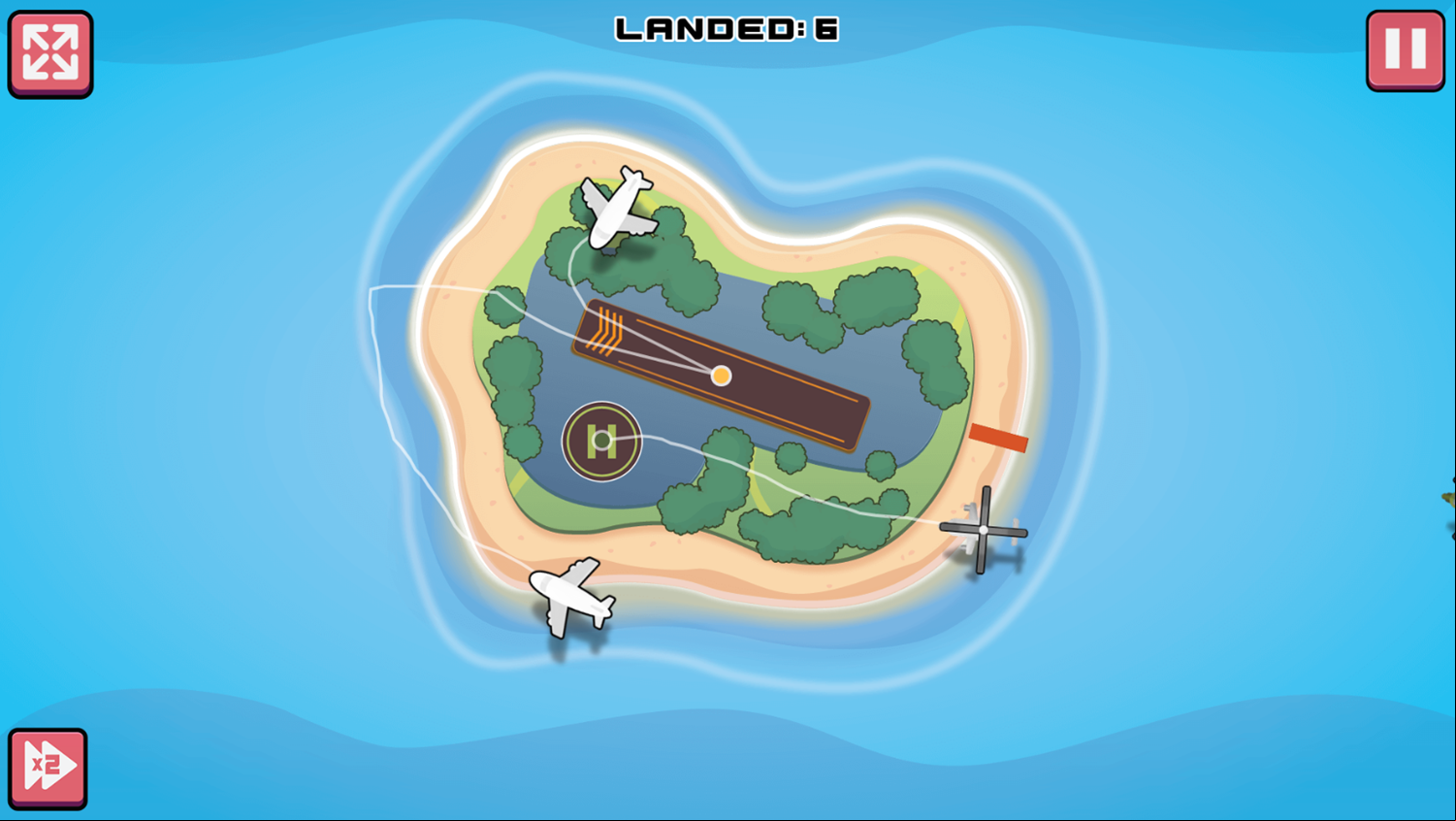 Air Traffic Control Game Sea Zone Screenshot.