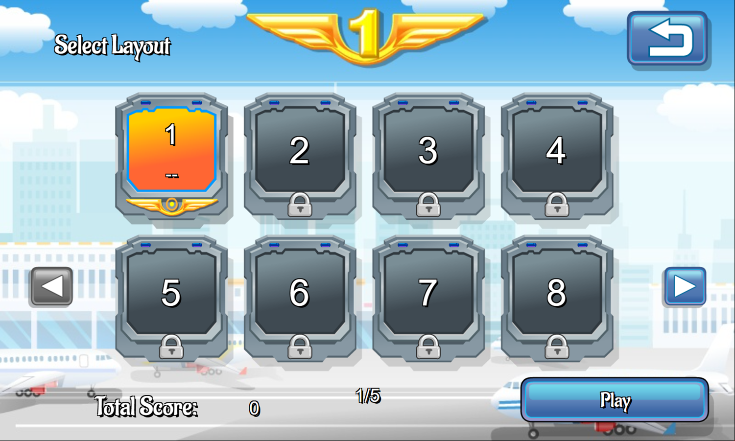 Airport Management 1 Game Select Stage Screenshot.