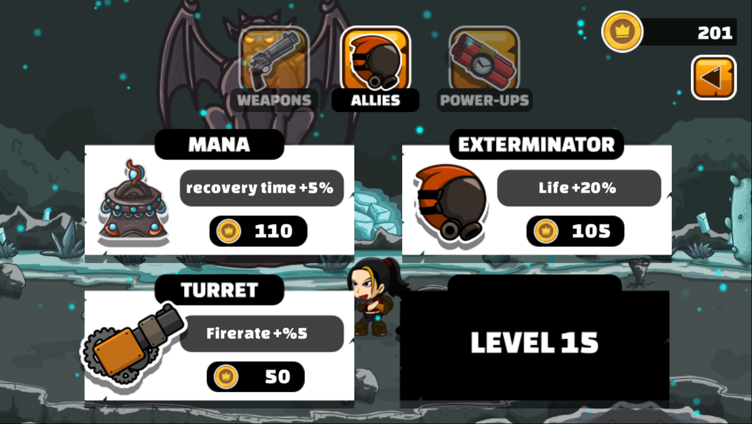 Alexandria Attacks Game Allies Upgrade Turret Screenshot.