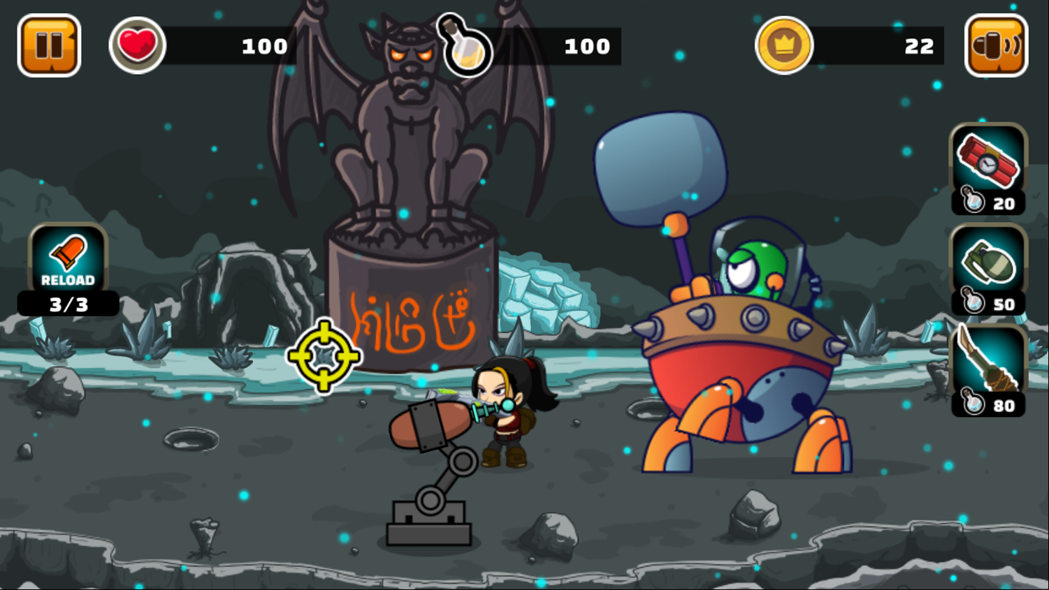Alexandria Attacks Game Boss Battle Level Screenshot.