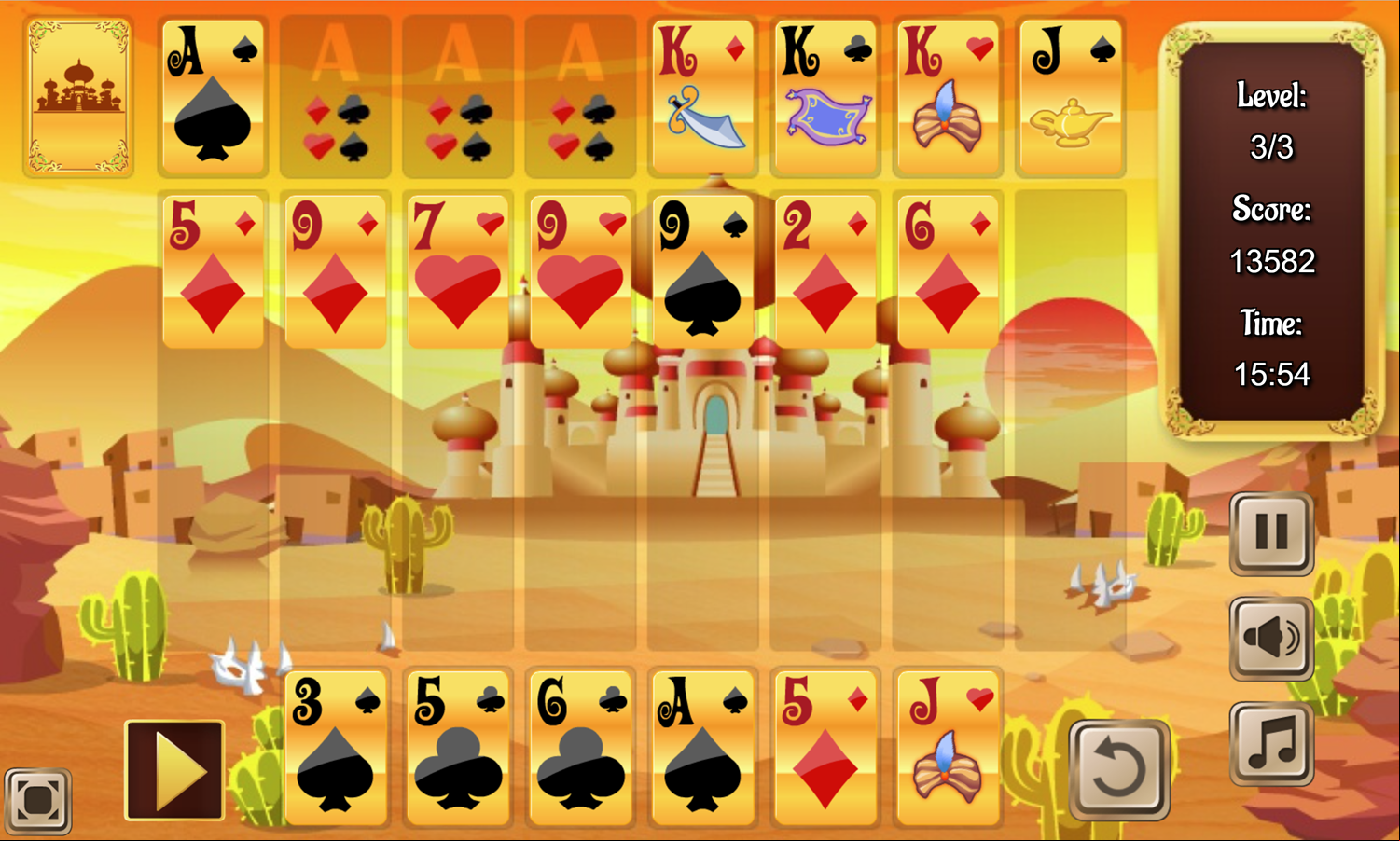 Algerian Patience Gameplay Screenshot.