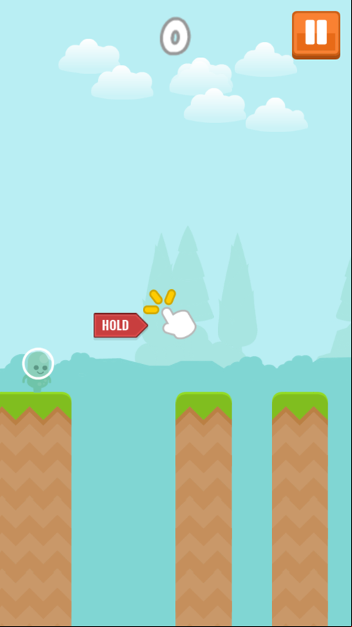 Alien Bridge Game Start Screenshot.