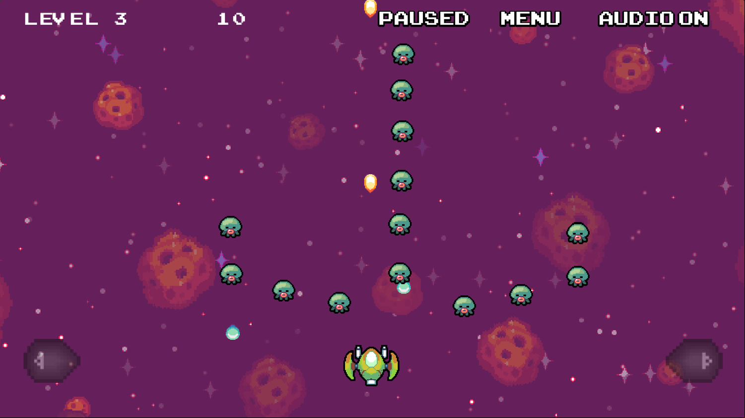 Alien Space War Game Level Play Screenshot.