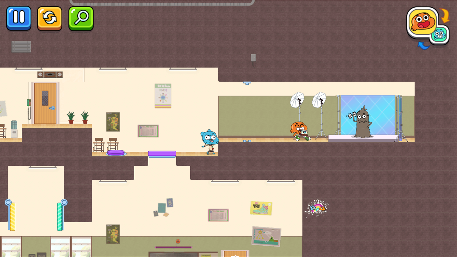 Amazing World of Gumball Darwin's Yearbook Game Teacher Photoshoot Screenshot.