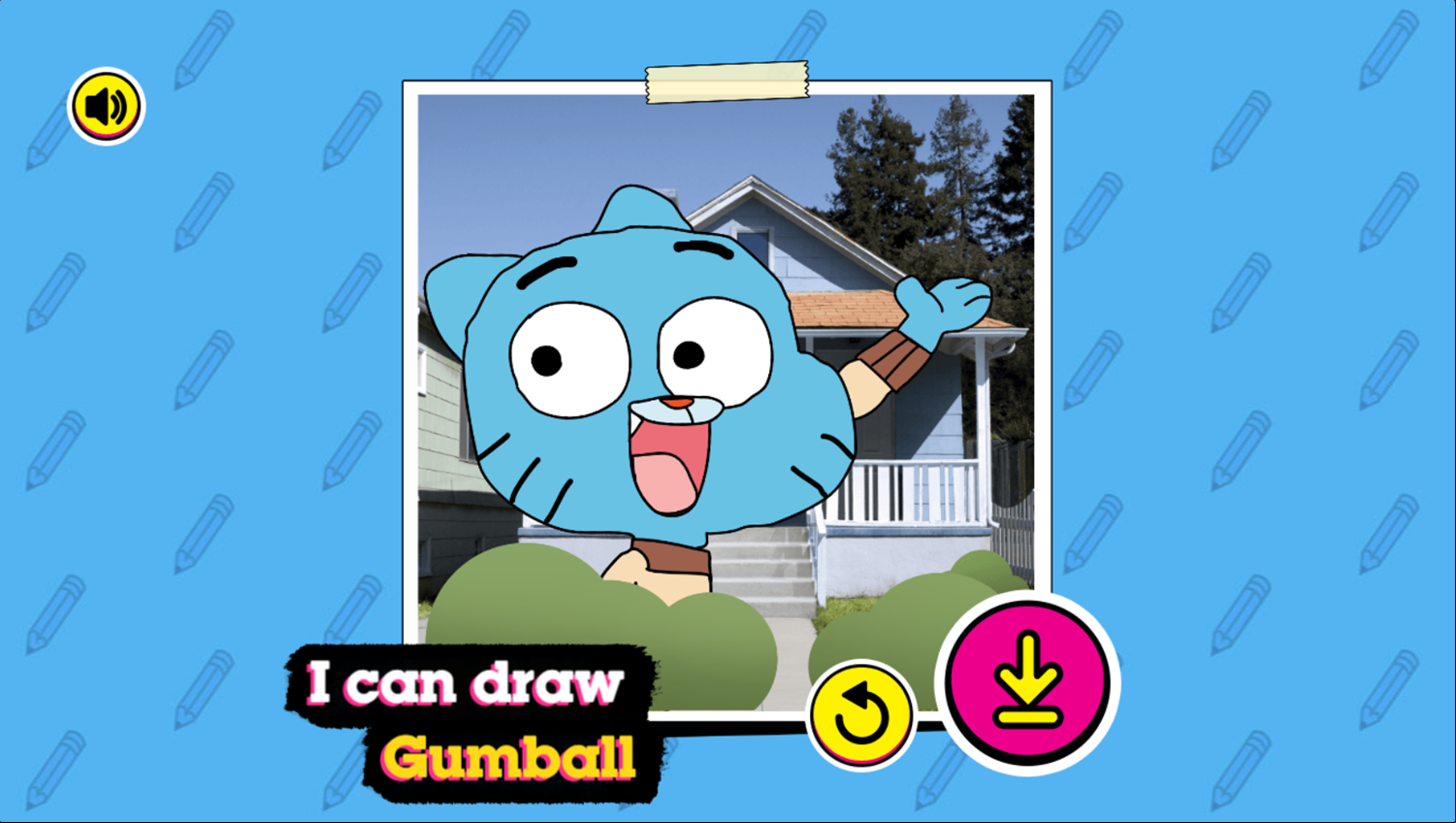 Amazing World of Gumball How to Draw Gumball Game Complete Screenshot.
