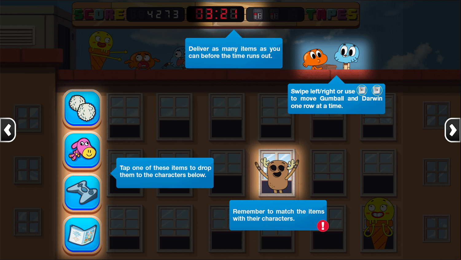 Amazing World of Gumball Oh No, G.Lato! Game How To Play Screenshot.