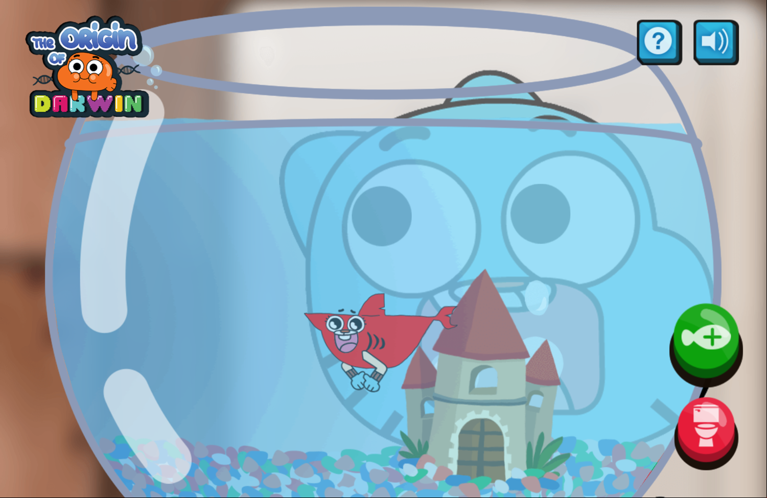Amazing World of Gumball Origin of Darwin Game Welcome Screen Screenshot.