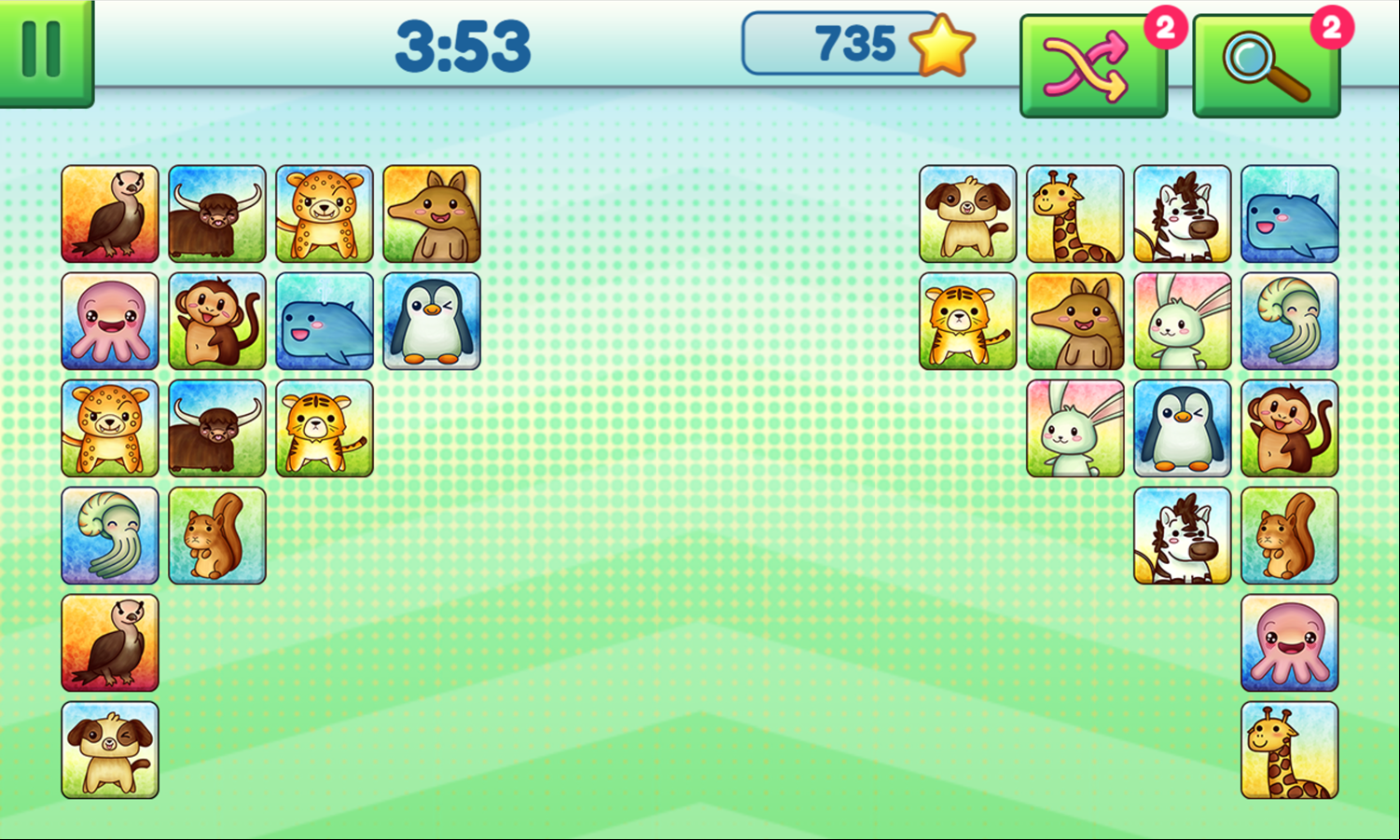 Animal Connection Mahjong Match Game Screenshot.