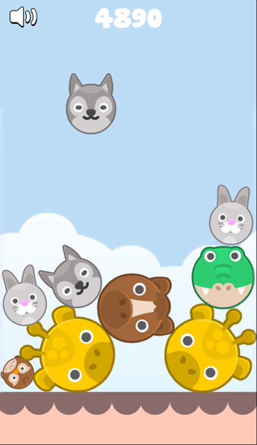 Animal Fusion 2048 Game Play Screenshot.