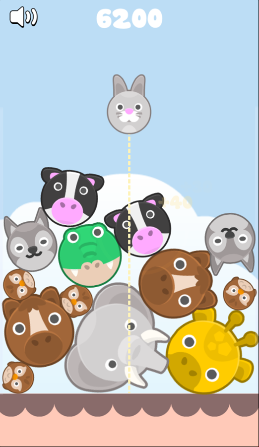 Animal Fusion 2048 Game Progress Screenshot.