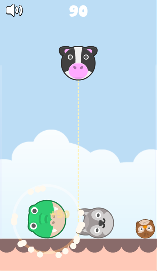Animal Fusion 2048 Game Start Screenshot.