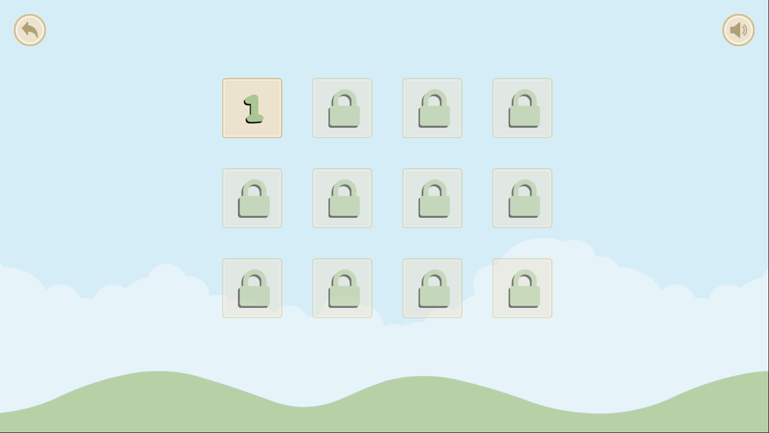 Animal Sequence Game Level Select Screenshot.