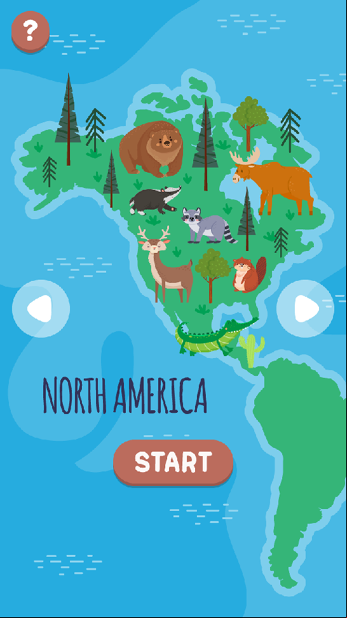Animal World Game Welcome Screen Screenshot.