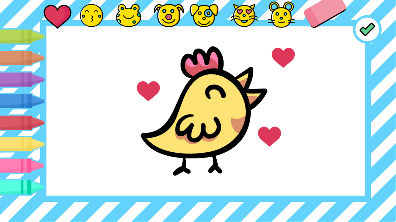 Animals Coloring Book Game Coloring Complete Screenshot.