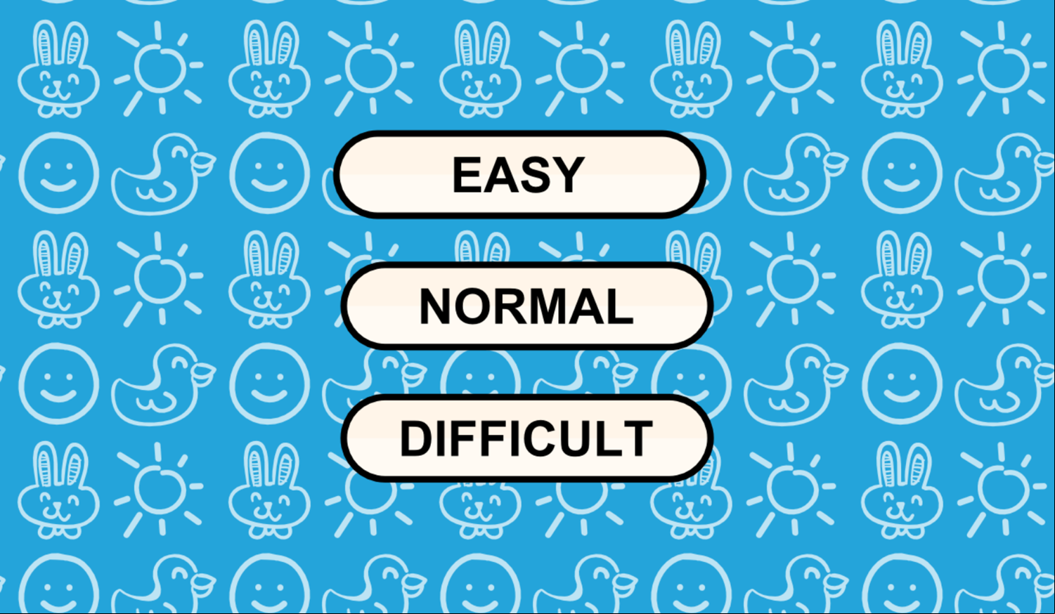 Animals Wheel Game Difficulty Select Screenshot.