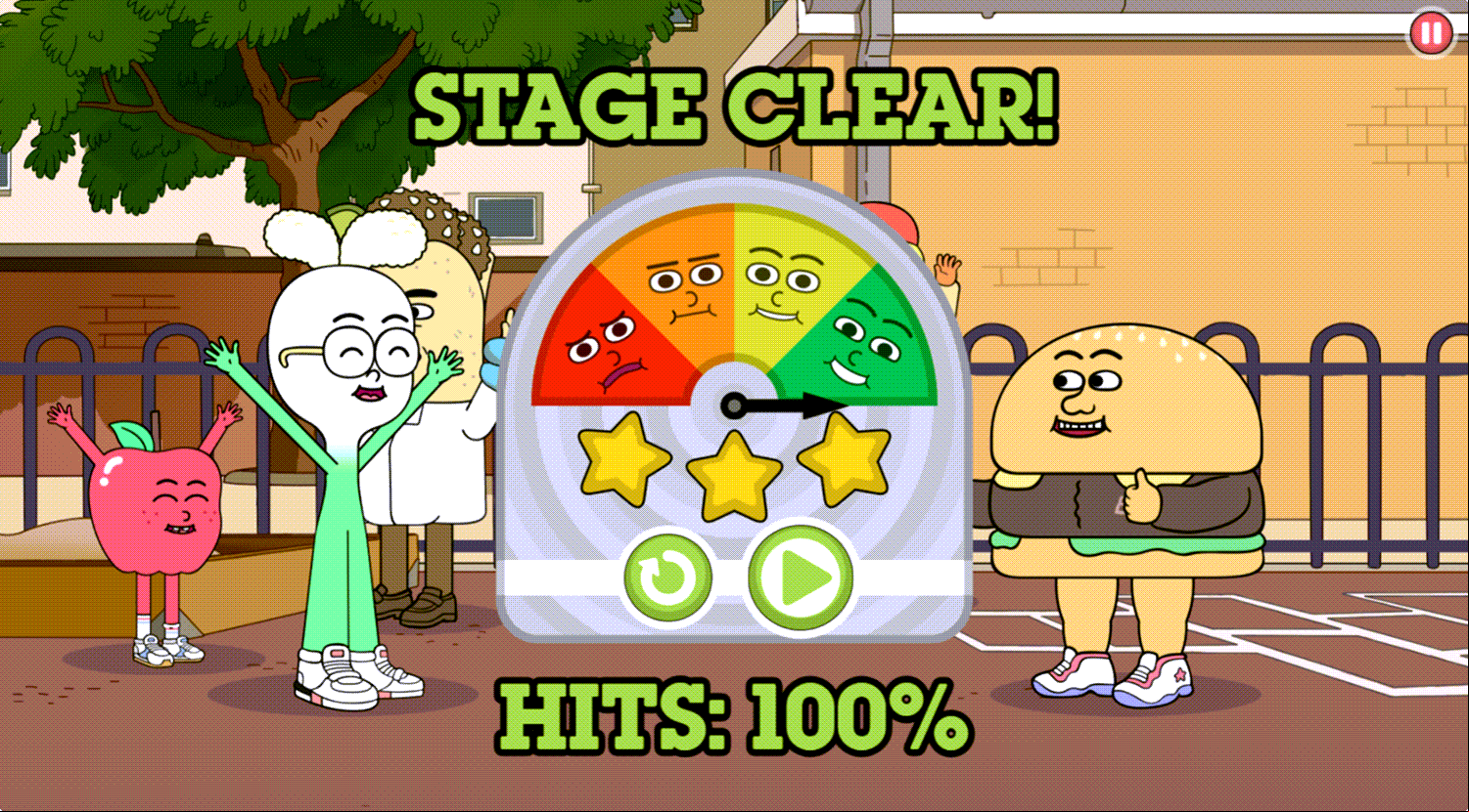 Apple & Onion Beats Battle Stage Clear Screenshot.