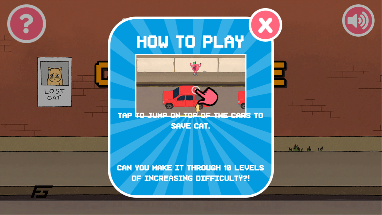 Apple & Onion Cat Rescue Game How To Play Screenshot.