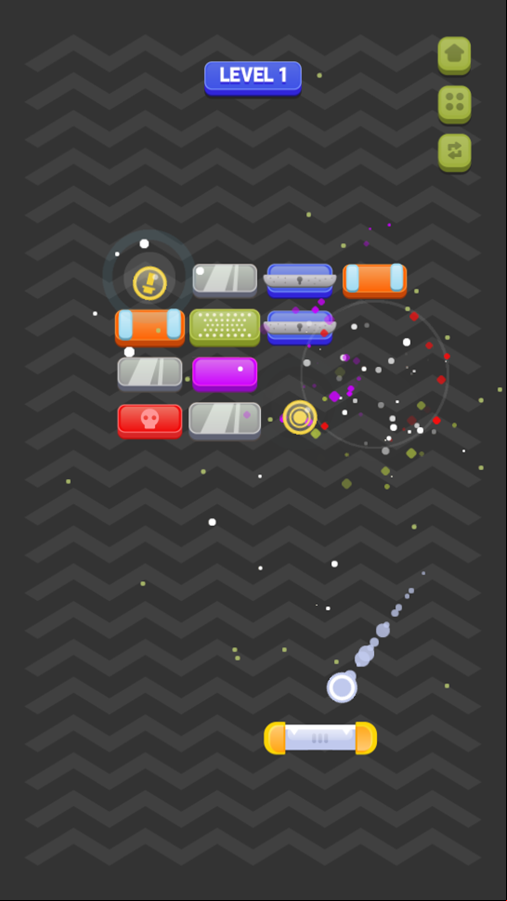Arkanoid Blocks Game Level Play Screenshot.