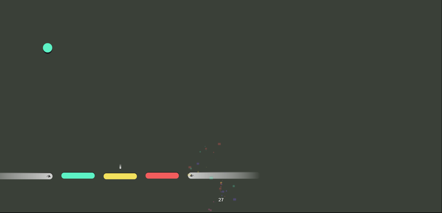 Arrow Colorful Game Over Screenshot.