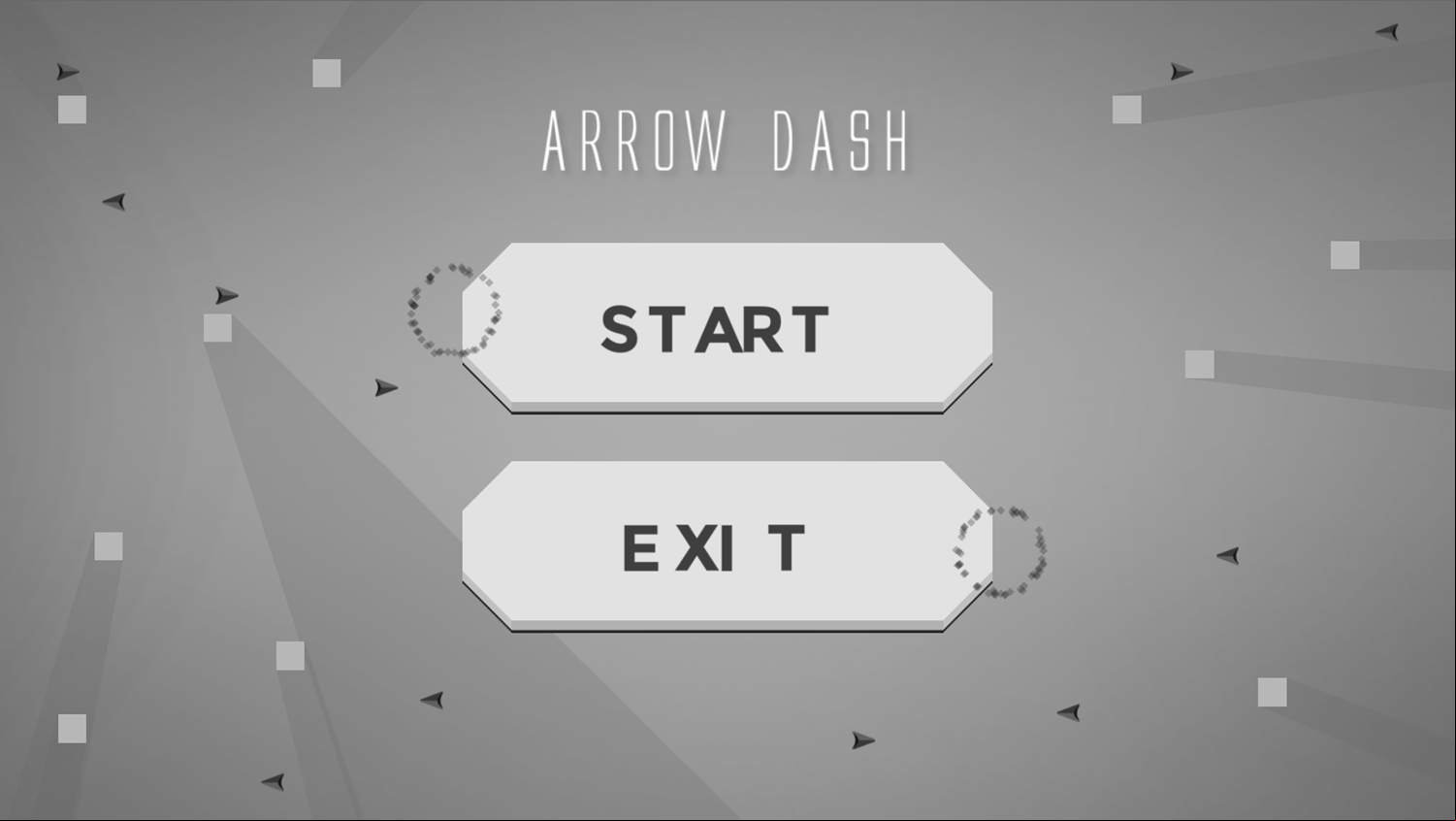 Arrow Dash Game Welcome Screen Screenshot.