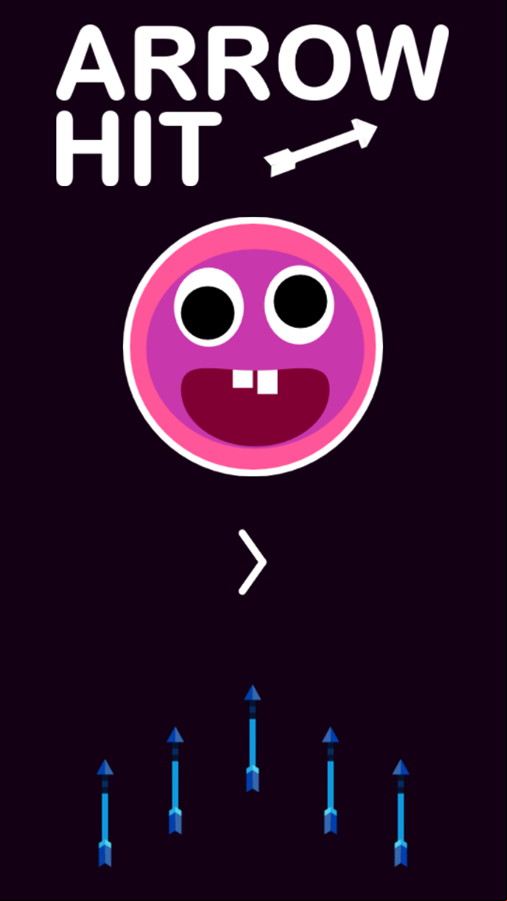 Arrow Hit Game Welcome Screen Screenshot.