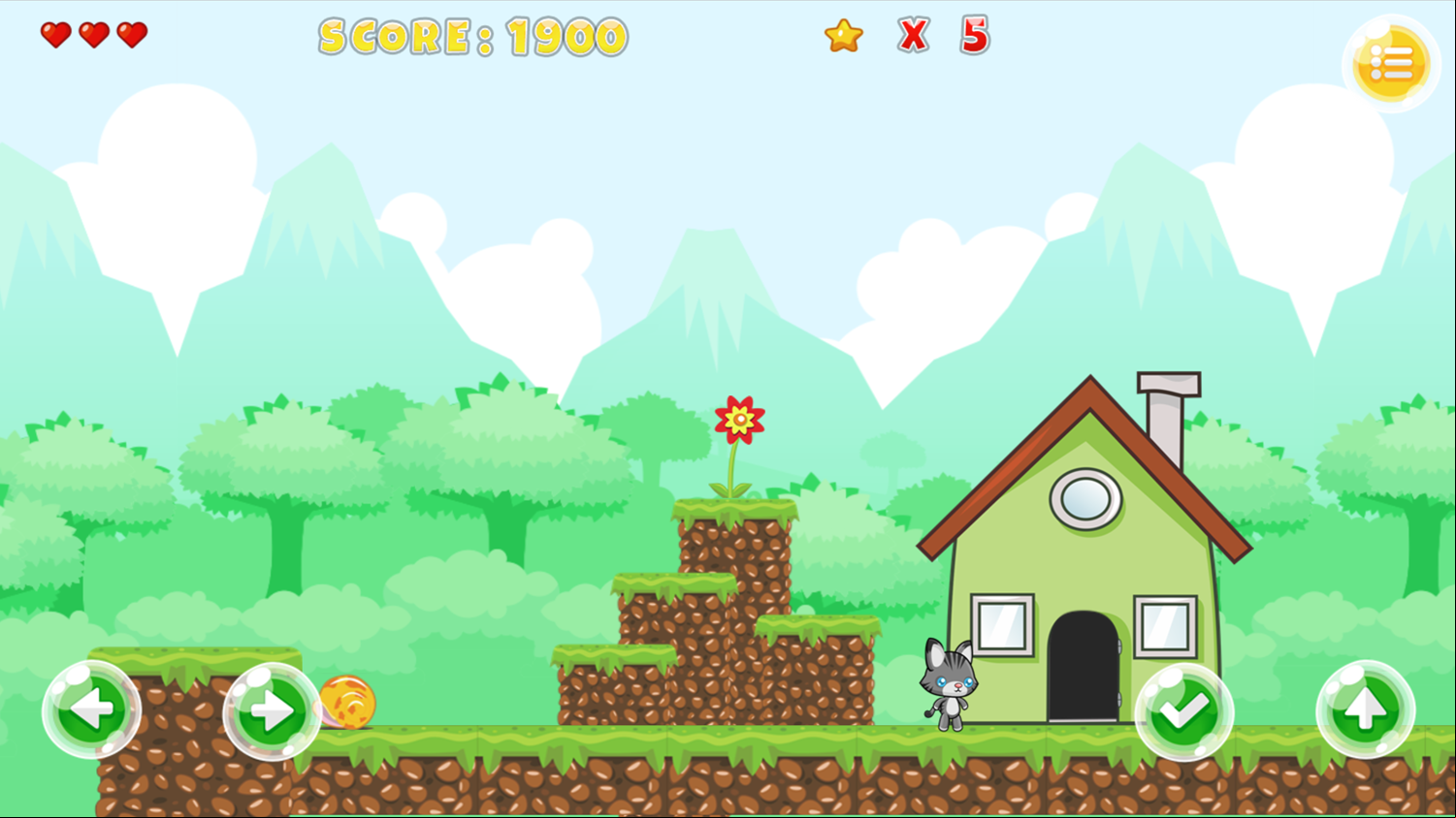 Baby Cat Adventure Game Screenshot.