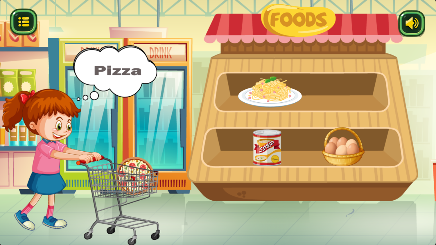 Baby Supermarket Game Play Screenshot.