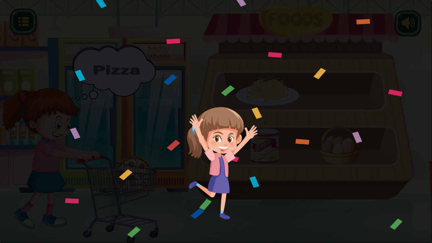 Baby Supermarket Game Level Complete Screenshot.