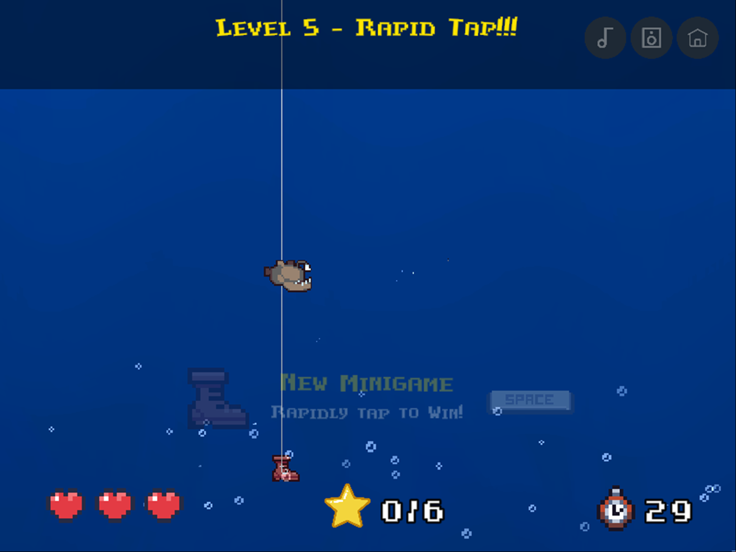Bait Snatcher Game Rapid Tap Screenshot.