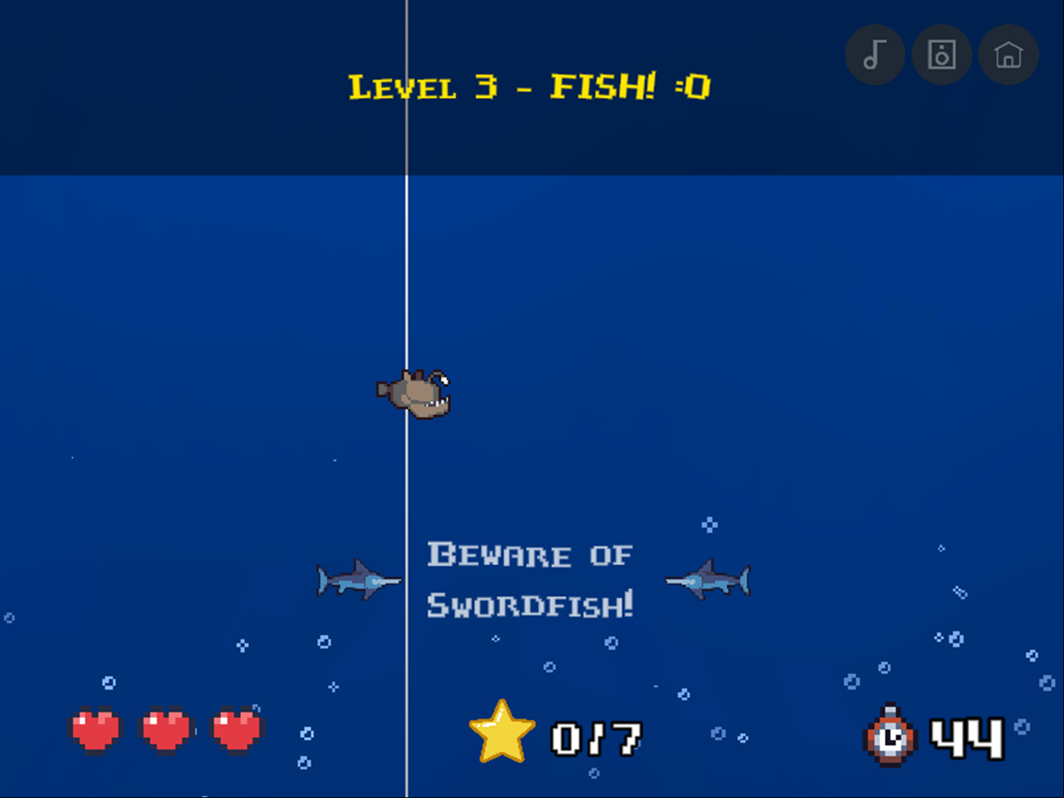Bait Snatcher Game Beware Swordfish Screenshot.