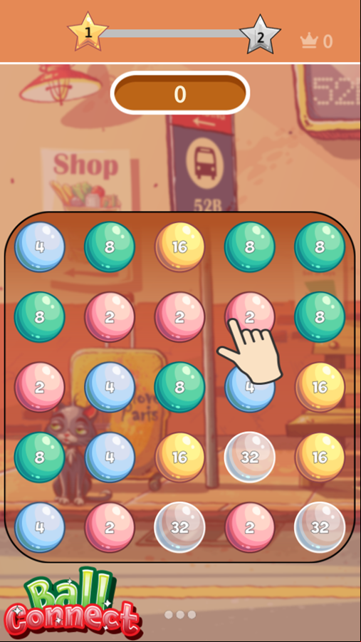 Ball Connect Game Welcome Screen Screenshot.