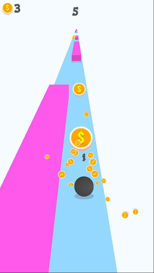Ball Runner Game Play Screenshot.