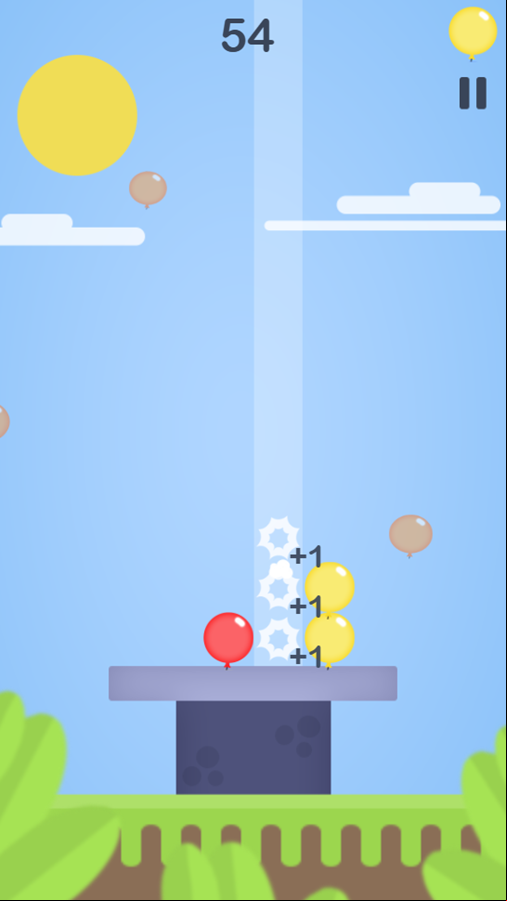 Balloons Pop Game Play Screenshot.