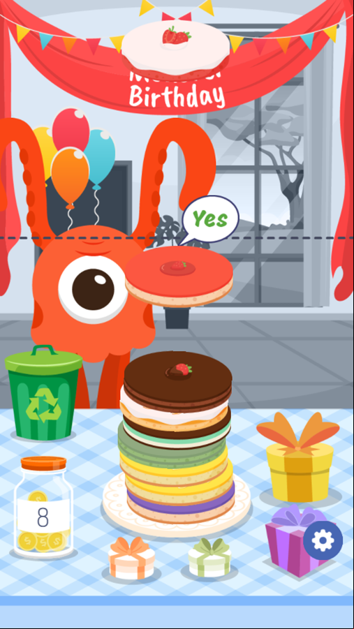 BanBan Birthday Cake Game Play Screenshot.